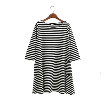 Mom Long Sleeve Семейное платье для мамы и дочки; летняя одежда в полоску с длинными рукавами для всей семьи; Одинаковая одежда из хлопка; платье для мамы и дочки; одежда для семьи - Цвет: Mom Long Sleeve