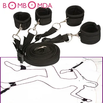 Erotic Positioning Bandage Sex Bandage Under Bed Restraint Foot HandCuffs,bondage restraints For Couples Wrists & Ankle Cuff O3