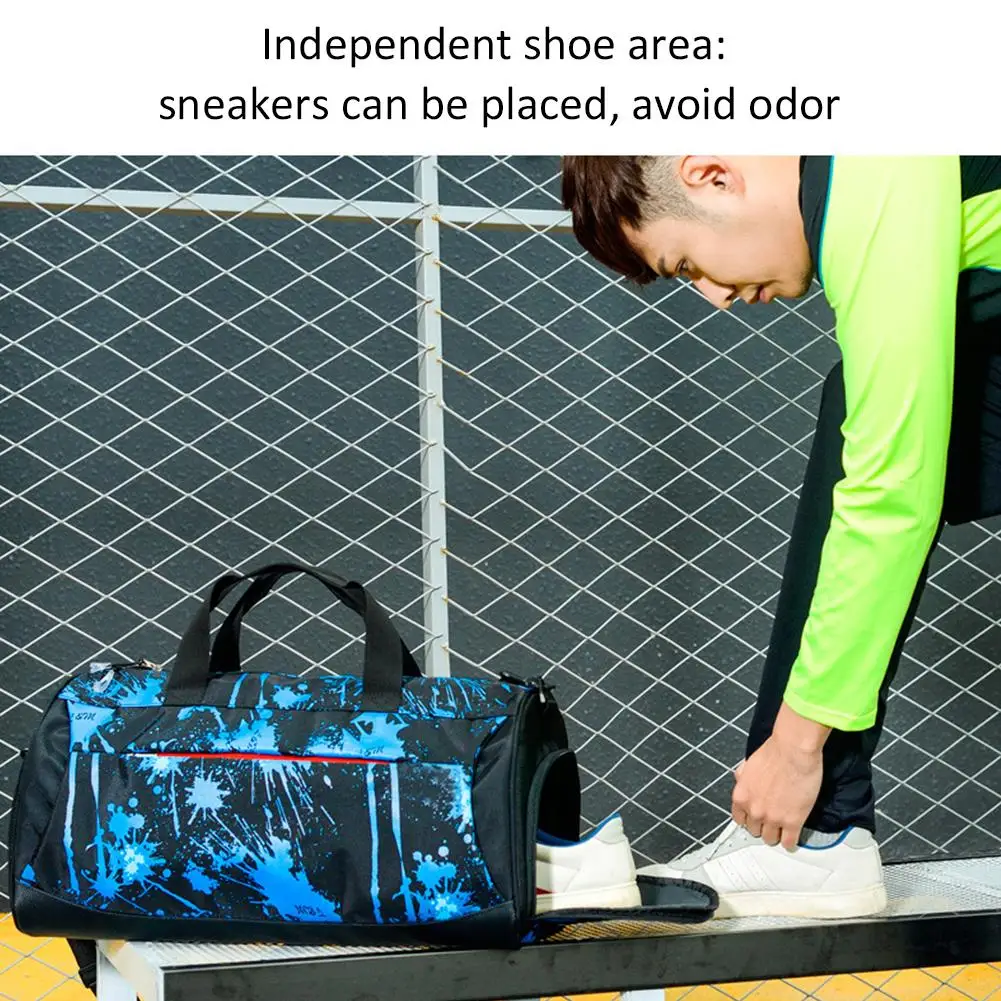 

Fitness Sports Bag Set Men's Women Gym Luggage Travel Bag Cross-body Portable Training Yoga Bag Separating Sports Gym Bag