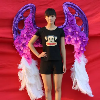 

New arrival Customize Adult sexy luxry Devil feather wings party decorations props Pure handmade 120*150cm EMS Free shipping