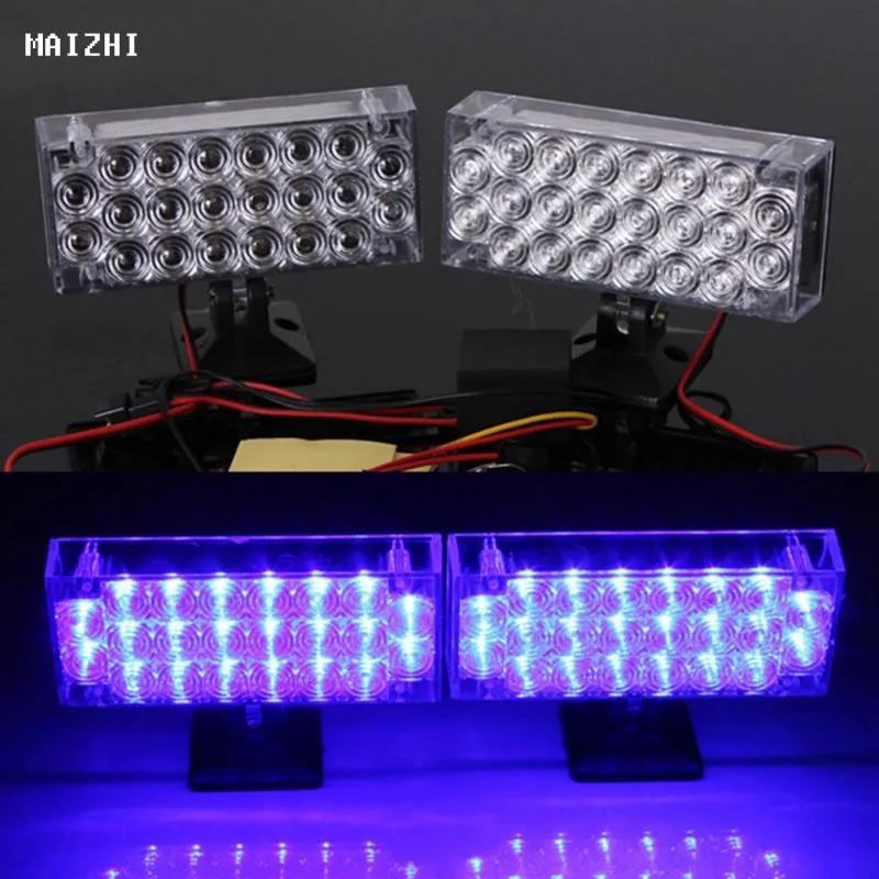 

High quality DC 12V 220 Lumens 2 x 22 LED Alert Emergency Warning Light Grill Strobe Flash Lamp Blue Safety Strobe Light