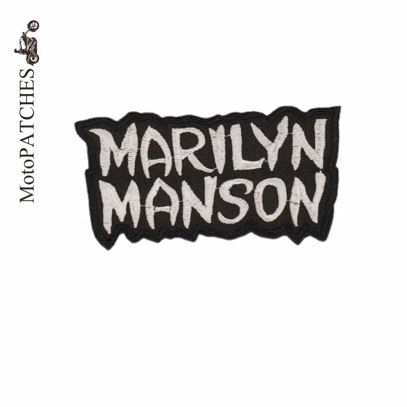 

MotoPATCHES MARILYN MANSON Iron on Patches For Jackets Motorcycle Jacket Patches