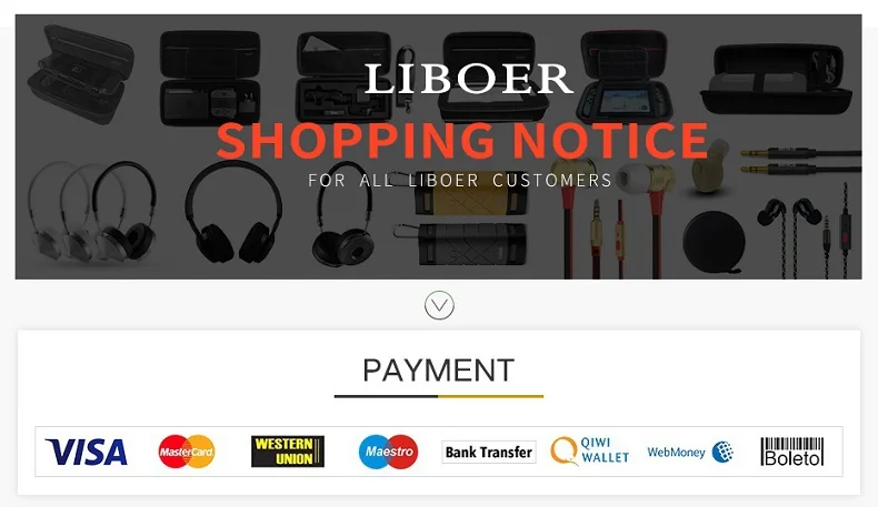 liboer earphones headphones storage case shopping notice