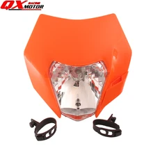 Dirt Bike Motocross Supermoto Motorcycle Universal Headlight 12V 35W for 14-16 KTM SX F EXC XCF SMR Headlamp Free shipping powerzone headlight for ktm sx exc xcw xcf sxf smr motorcycle dirt bike motocross supermoto enduro headlamp headlight fairing