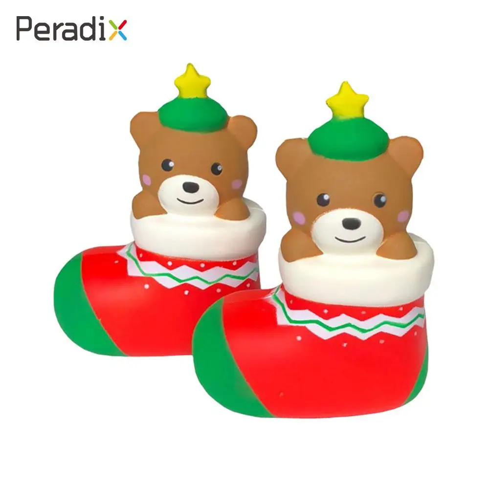 2019 Рождественский медведь мягкая игрушка мини Рождественский медведь Squeeze Squish антистресс Squishies игрушки для детей Рождественский подарок