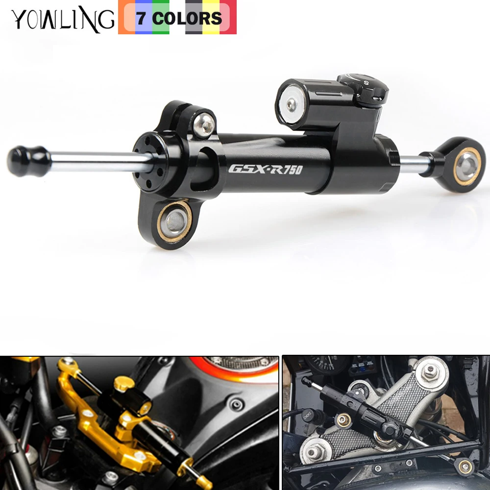 

GSXR 750 CNC Damper Steering StabilizerLinear Reversed Safety Control Over For SUZUKI GSXR750 K1 K2 K3 K4 K5 K6 K8 K11 2001-2011