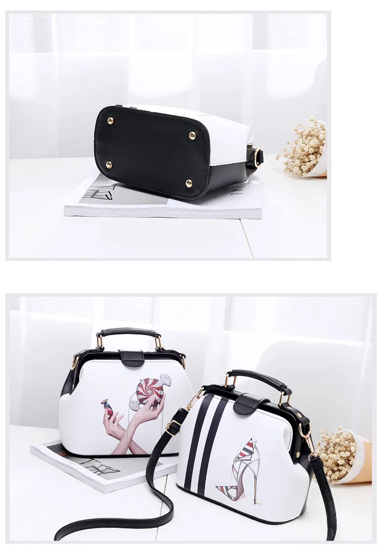 2017 Women Personality Fashion Buckle Small square bag Designer Handbag Casual Shoulder Messenger Bag New Sac Femme 10 X_06