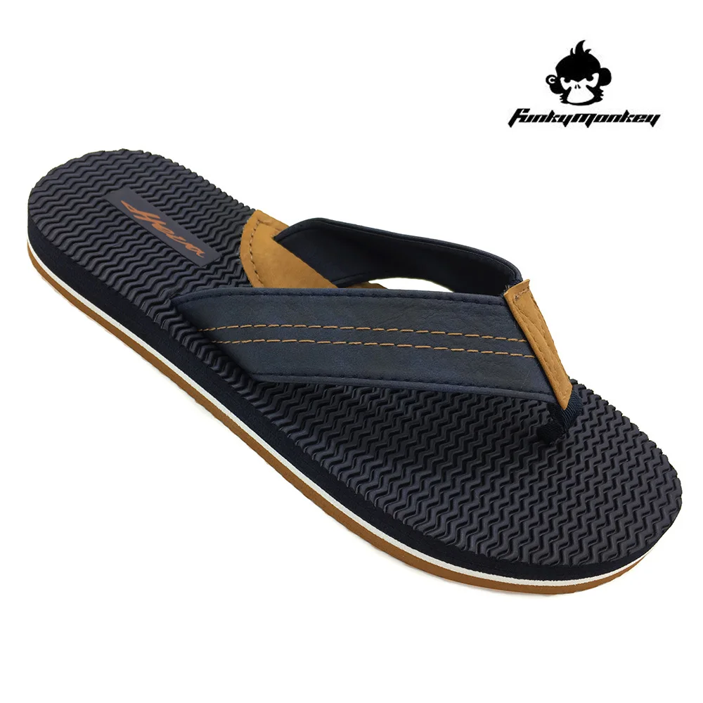 FunkyMonkey Men's Navy Sandals Lightweight Flip Flop Classical for Men -in Flip Flops from Shoes 