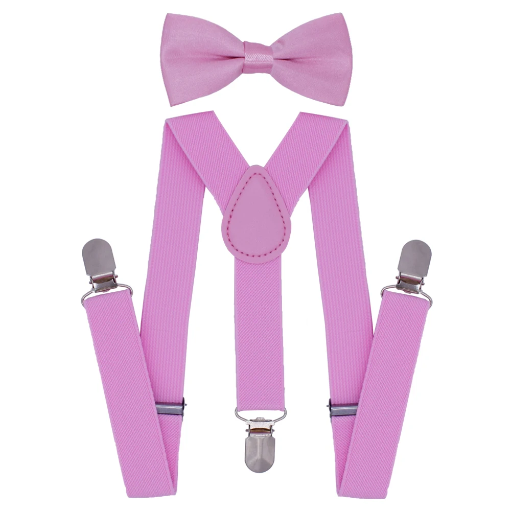 suspenders set pink