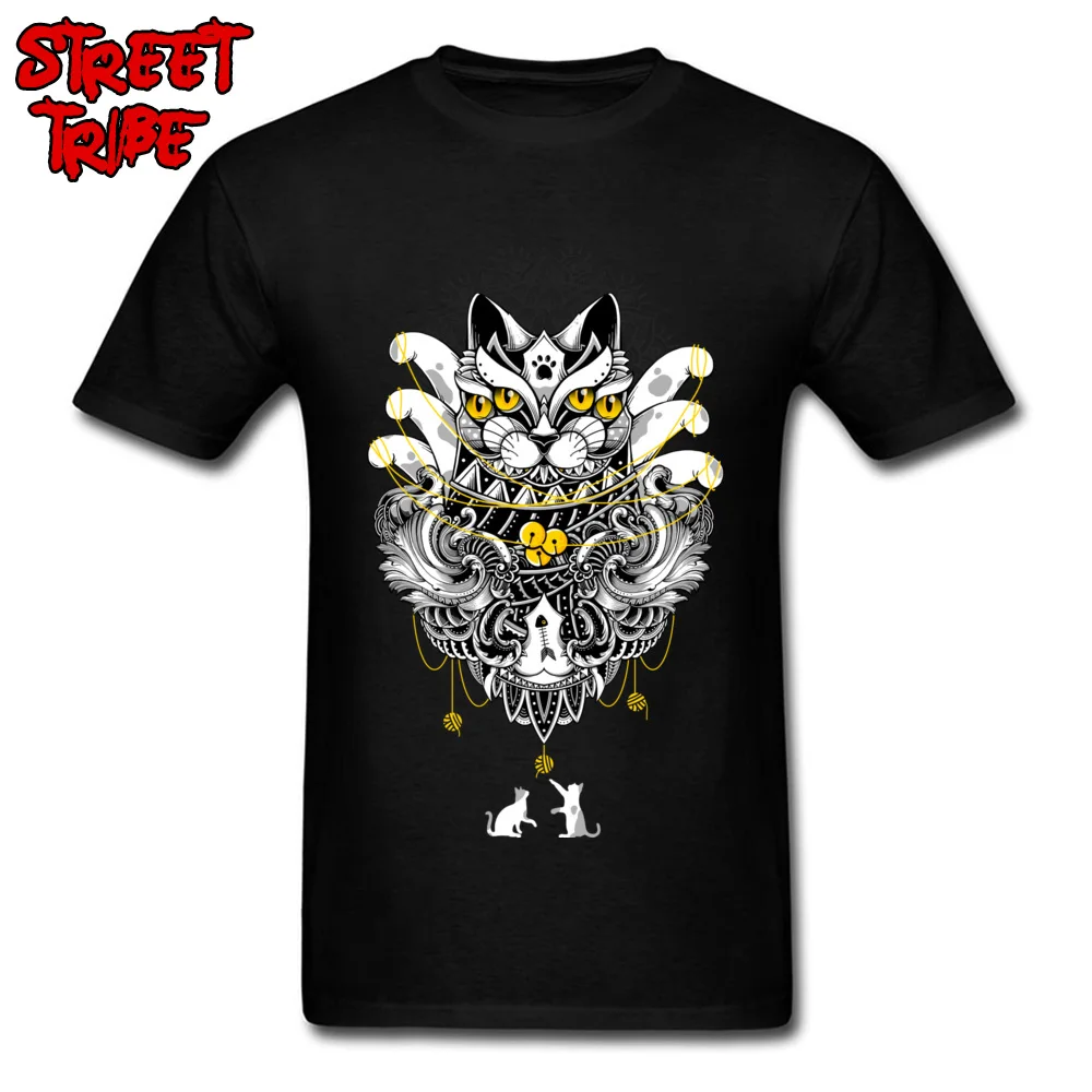  Mens T-shirts Cat Ritual Summer Tees All Cotton O-Neck Short Sleeve Design Tops Shirt Summer Free Shipping Cat Ritual black