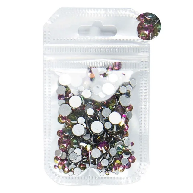 350pcs Mix Sizes Nail Art Non HotFix Rhinestone Crystal AB Color Flatback Glass Non Hot Fix Rhinestones Nail Decoration Crystal 