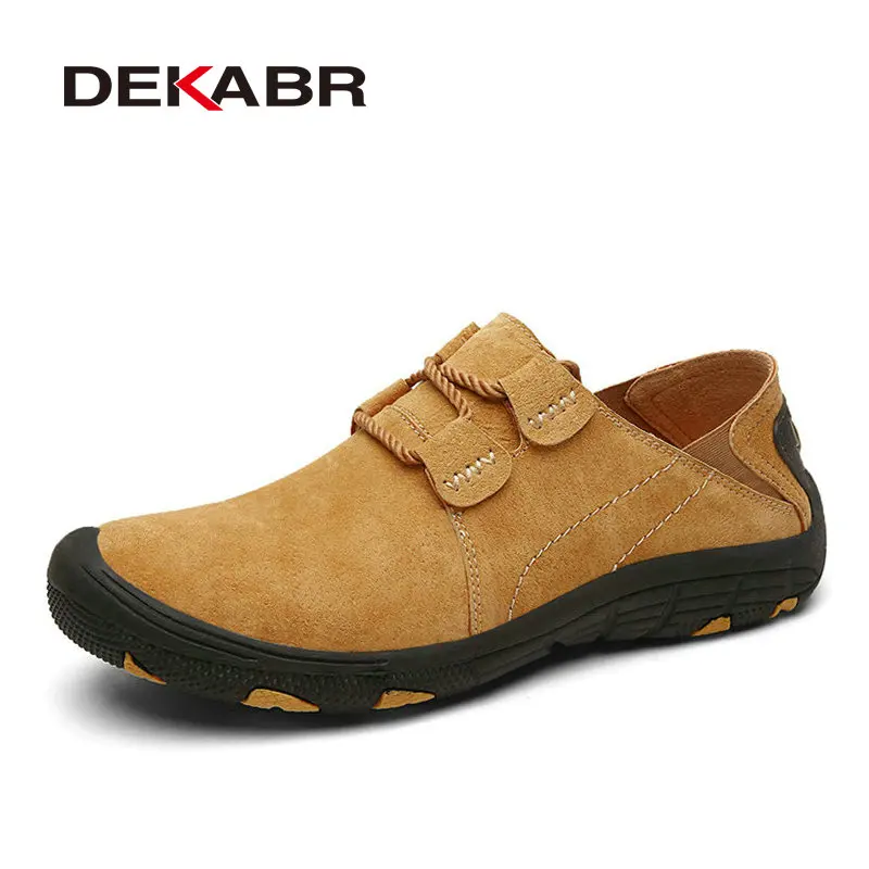 

DEKABR Brand New Causal Suede Leather Men Shoes Brand Fashion Men Flats Breathable Stylish Footwear Spring Autumn Shoes Men