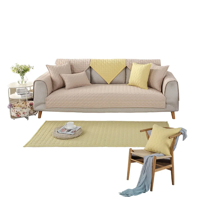 Коврики для дивана, высокое качество, Моющийся хлопок, чехол для дивана, стеганый, нескользящий, декоративный чехол для дивана, для гостиной, простой дизайн, 1 шт
