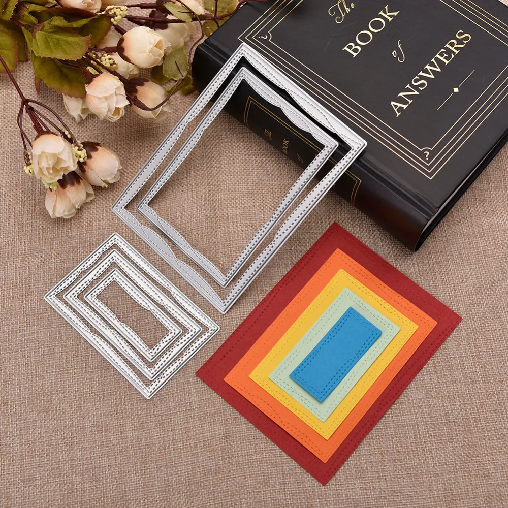 

Rectangle Frame Metal Cutting Dies Stencils For DIY Scrapbooking/photo album Decorative Embossing Paper Card making fustelle