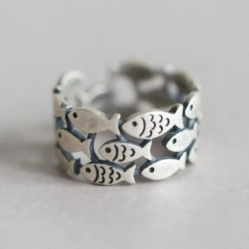 

2017 new fashion Fish Rings for Women Adjustable Wedding Ring Fashion Girls Gift personalized and beautiful rings