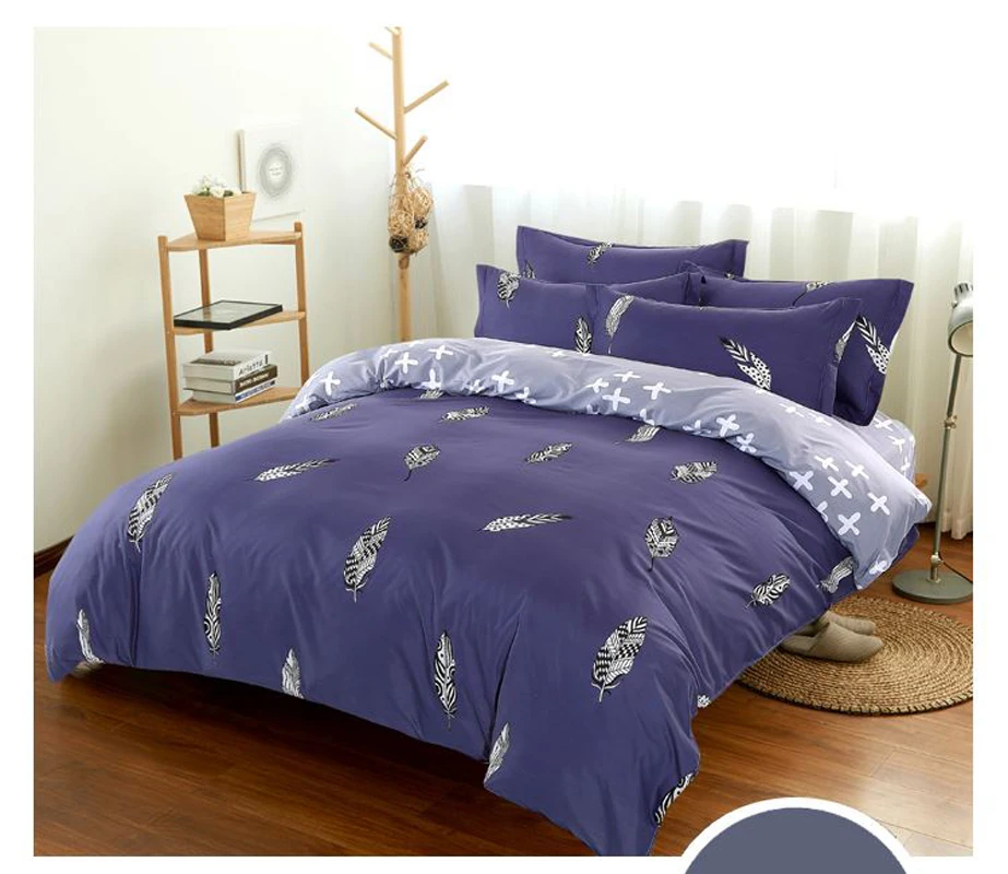

bedding set Summer style duvet cover twin Full Queen Nordic style bedding bed linen flat sheet flower bedclothes super king bed