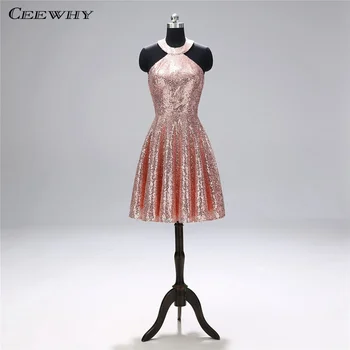 

CEEWHY Off Shoulder Sequins Dress Party Elegant Short Cocktail Dresses for Women Prom Dresses Sequin Gown Abiye Elbiseler