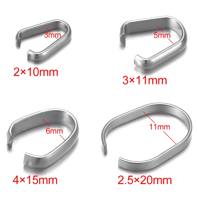 10pcs/Lot 3-6mm Stainless Steel Pendant Pinch Clip Clasp Bail Hooks  Connectors Charm For Jewelry Making DIY Necklace Supplies - AliExpress