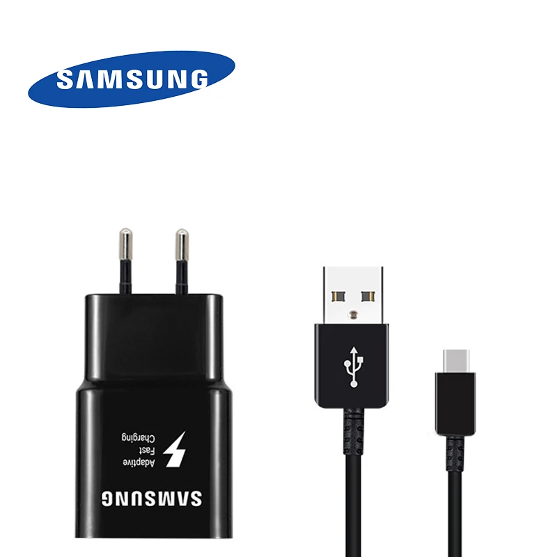 Samsung A70 быстрое зарядное устройство USB адаптер питания 9 В 1.67A EU/US Быстрая зарядка type C кабель для Galaxy A30 A40 A50 A60 S10 S8 S9 Plus