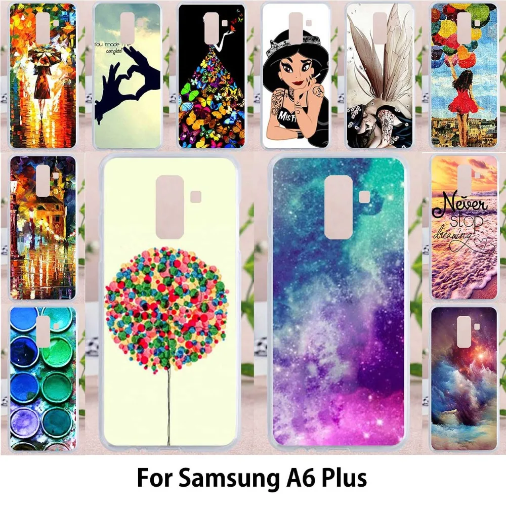 

Phone Cases For Samsung Galaxy A6 Plus Silicone Soft TPU Back Cover For Samsung A6 Plus 2018 Cute Animals Shell Back Bags