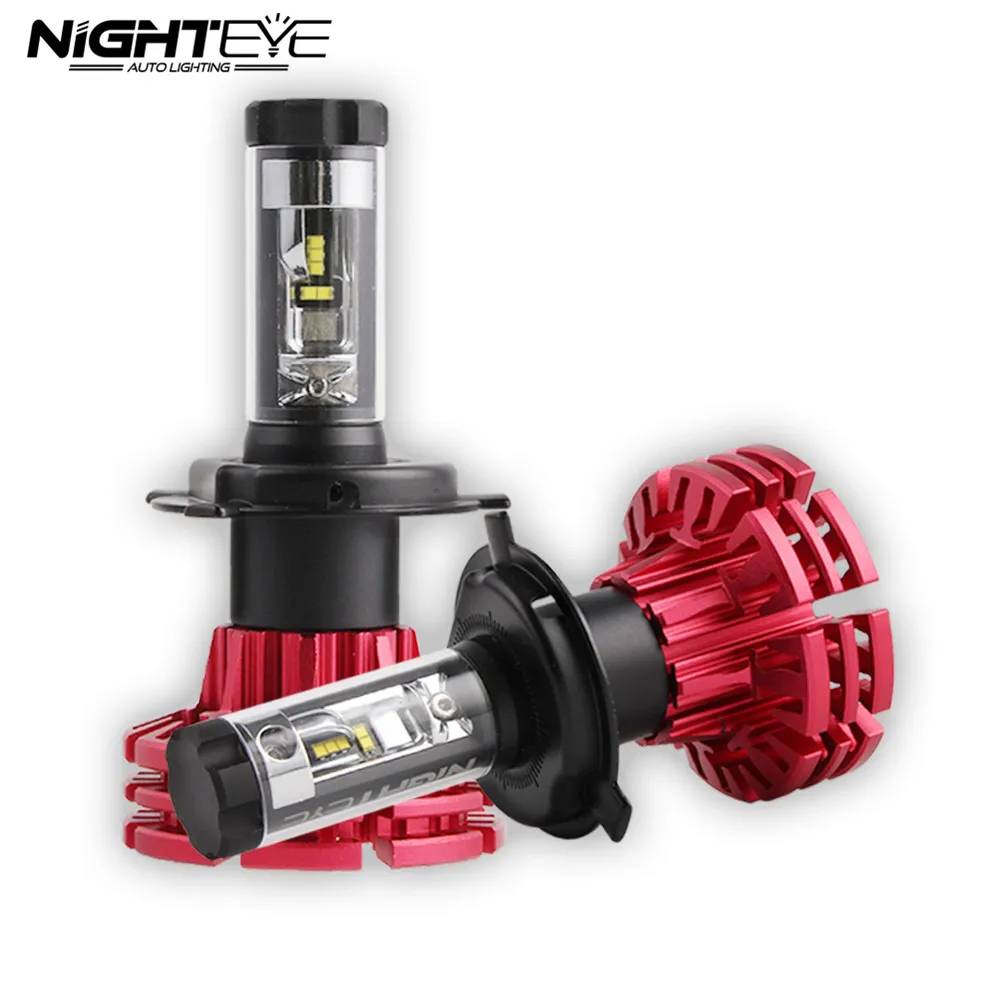 Nighteye Auto Lighting H4 HB2 9003 Car LED Headlights 60W 10000LM Hi/Low Beam Fog Lamps Bulbs 3000K 6500K 8000K D45 Nighteye Auto Lighting H4 HB2 9003 Car LED Headlights 60W 10000LM Hi/Low Beam Fog Lamps Bulbs 3000K 6500K 8000K D45