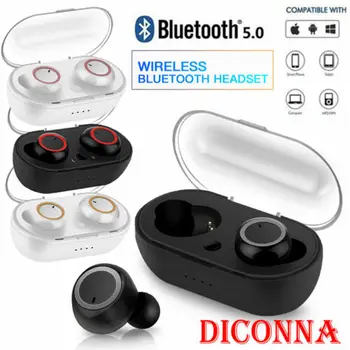 

Bluetooth 5.0 Wireless Sport Headset TWS Mini Earbuds Charger Box Dual In Ear for Apple iPhone IOS Android Gaming Earphone