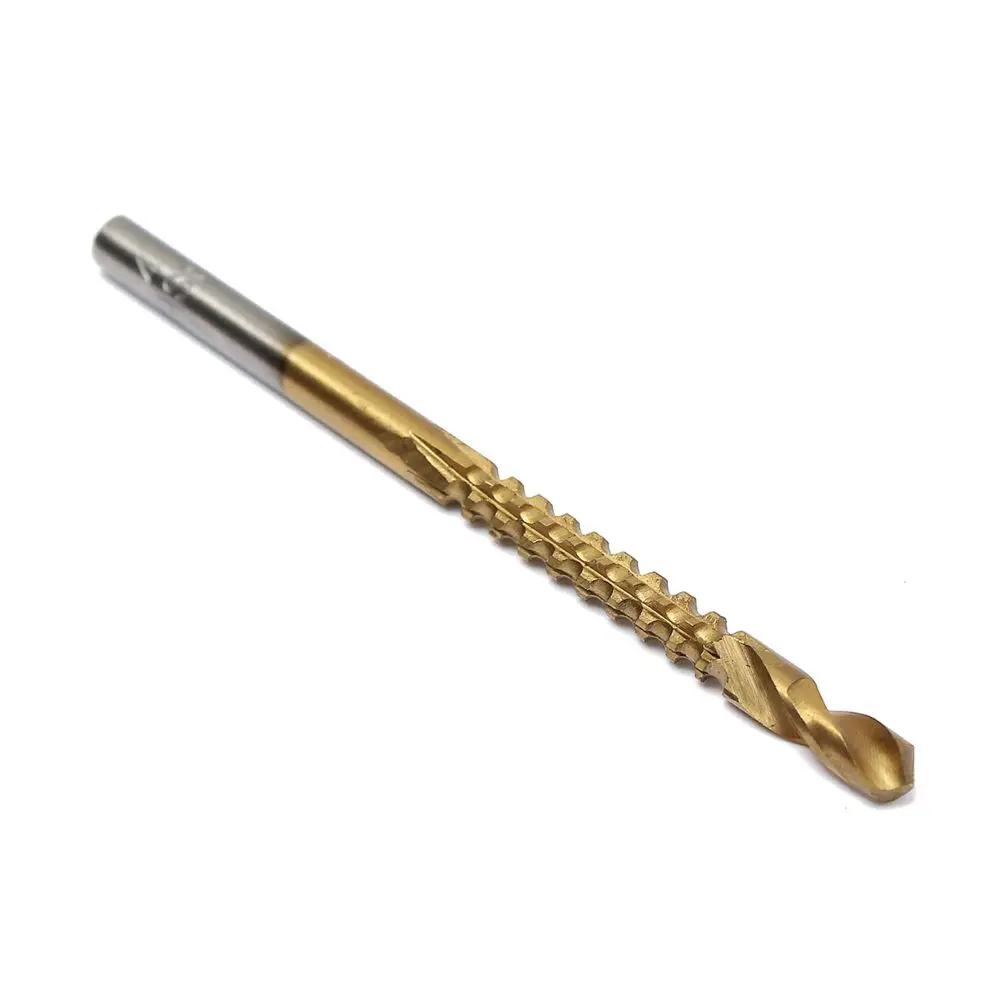 

LIXF-New Titanium Coated HSS Drill Saw Bit Set Woodworking Wood Tool Drill Bit Size:4Mm