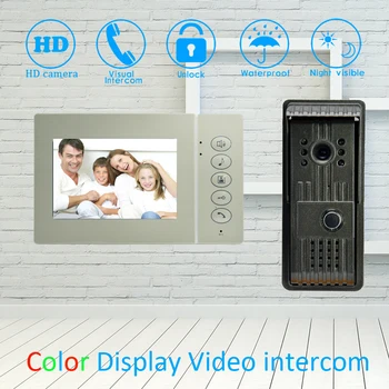 

(1 set) Home Intercom System One to One 4.3 inch display Doorphone Video intercom Night version Doorbell Talkback Door access