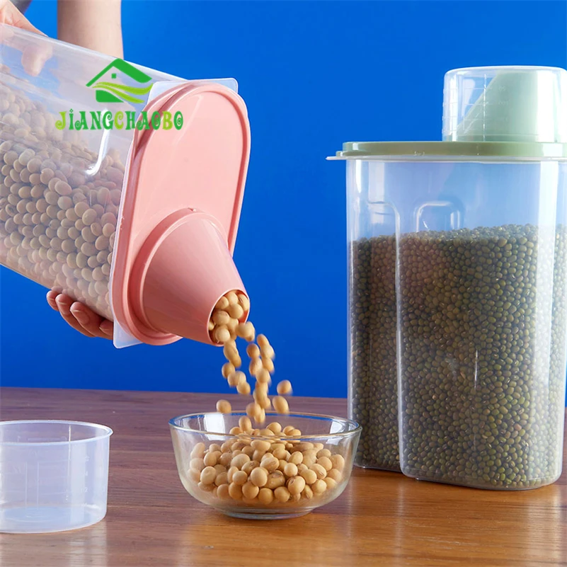 1 шт. JiangChaoBo пластиковые герметичные банки кухонные коробки для хранения цельного зерна пищевые банки резервуары для хранения