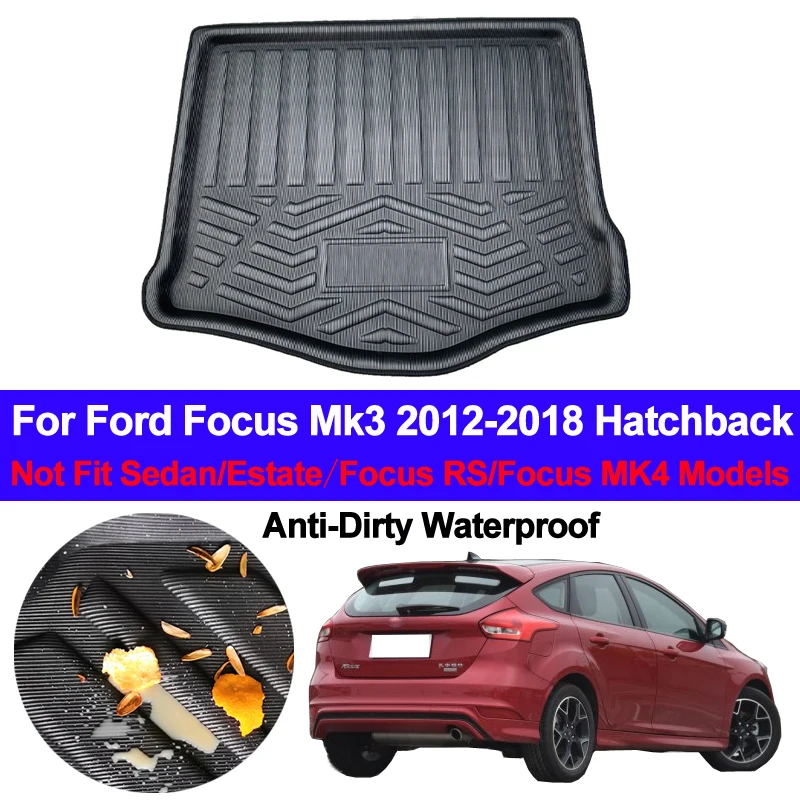 Cargo Tray Trunk Boot Liner Carpet Cover Mat For Ford Focus hatchback 2012-2017