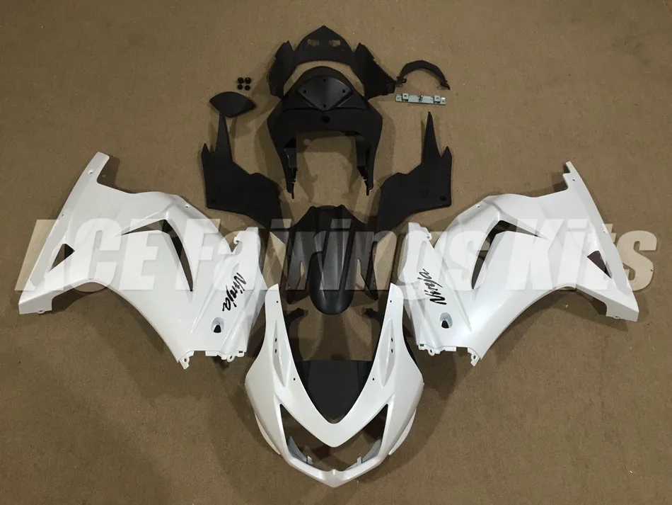 New Injection mold ABS Fairing kit for Kawasaki ninja250 2008-2014 EX250 250 2008 09 10 11 12 13 14 fairings cool white black New Injection mold ABS Fairing kit for Kawasaki ninja250 2008-2014 EX250 250 2008 09 10 11 12 13 14 fairings cool white black