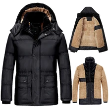 Plus Size 7XL 8XL 9XL Thickening Winter Jacket Men Windproof Jackets Hooded Warm Down Parka Outerwear Faux Fur Coats DJ01202