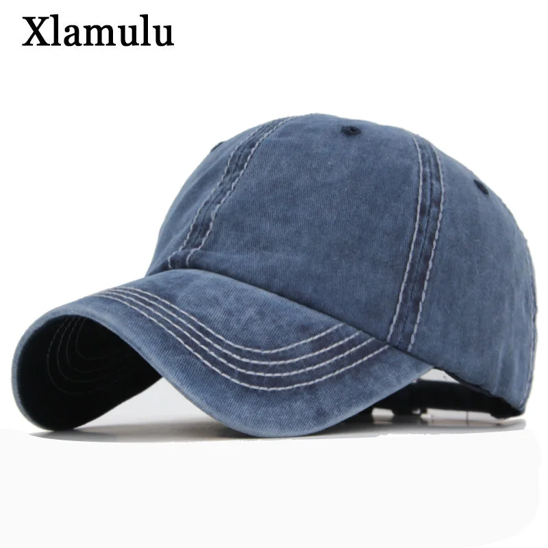 

Xlamulu Brand Cotton Baseball Cap Hats For Men Snapback Women Casquette Caps Washed Vintage Solid Color Bone Male Hat Gorras Cap
