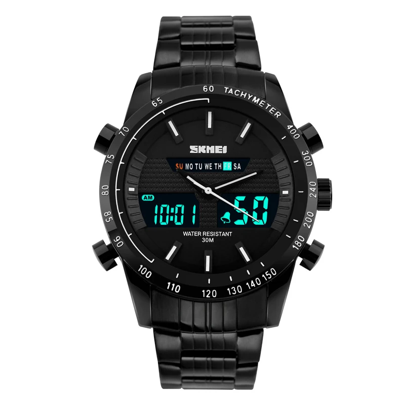 

Men's Business Calendar Grand Dial Steel Fashion Waterproof Digital Watch 2018 New Moment Sport Wrist Clock Top Brand Luxury A7