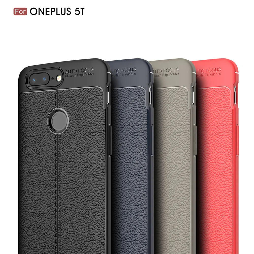 For Oneplus 3 3T 5 5T Bumper Case Soft Matte Skin Litchi Texture Cover for 6 6t 7 Pro Protective Phone Shell |