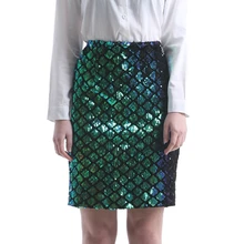 Юбка с блестками Полный блестками Короткие прямые юбки металлик Алмазные Блестки Мини юбки сексуальные блестящие юбки зеленый золотой