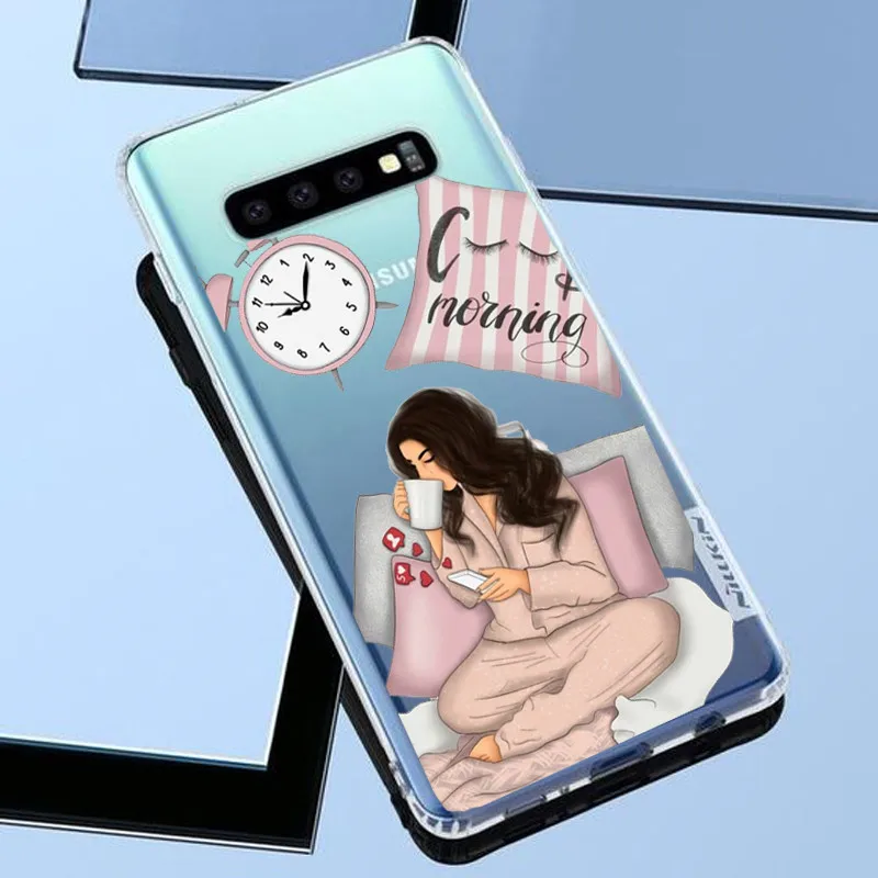 VOGUE Queen Princess Girl Female boss coffee Мягкий силиконовый чехол из ТПУ для Samsung S6 S6edge S7 S8PIUS S9 S10