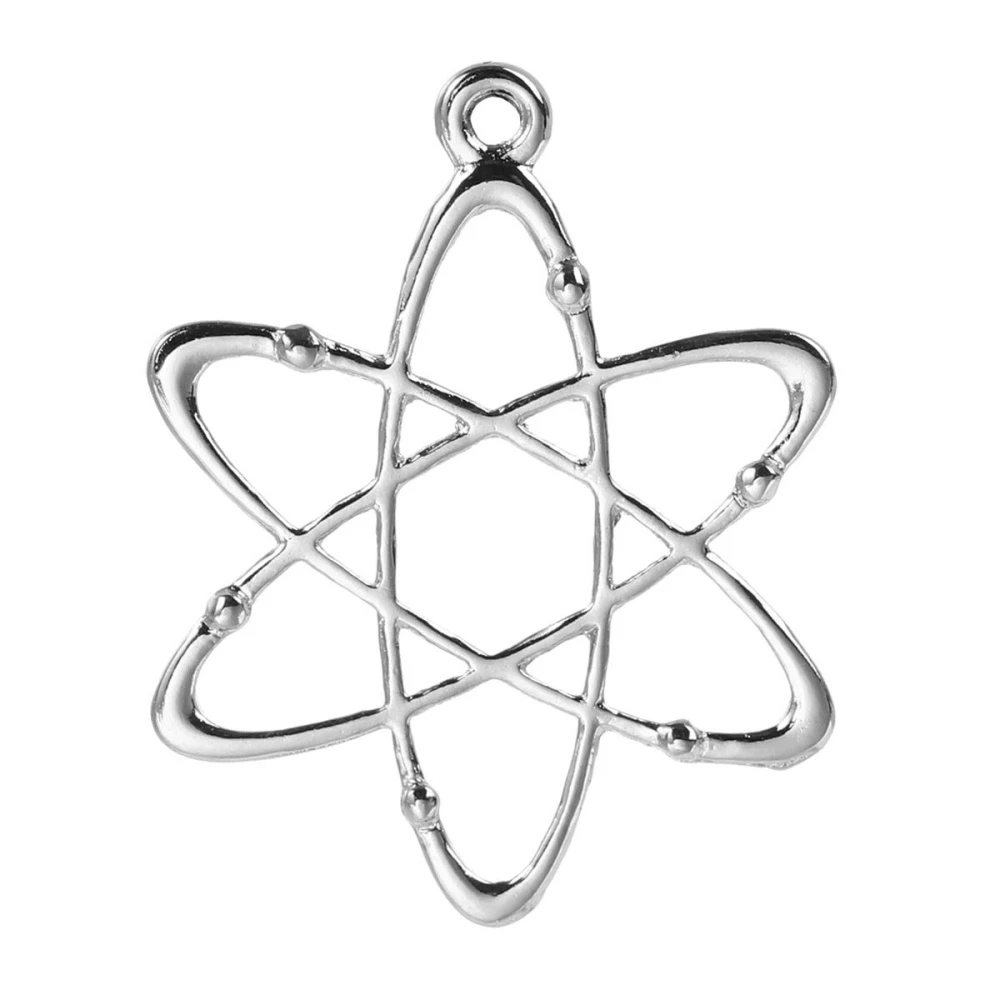 DoreenBeads сплав на основе цинка Atom Chemistry подвеска в научном стиле серебристый цвет