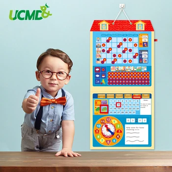 

Magnetic Behavior Reward Responsibility Activity Target Chart Calendar Schedules Growth Time Record Board for Children Decor