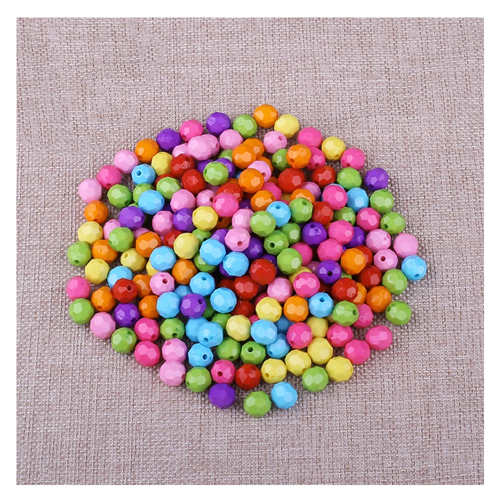 Buy 90pcs/Lot Multi Color Acrylic Cut Faceted Round