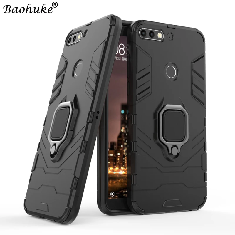

Luxury Armor Case For Huawei Y7 2018 Silicone Phone Case For Huawei Y7 Prime 2018 Shockproof Back Cover For Huawei Y 7 2018 Case
