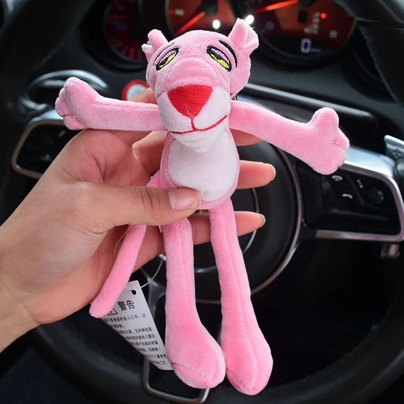 2018 New Pink Panther Plush Keychain Toys Soft Cute Pink Leopard Panther Peluche Dolls Key Bag Pendants 10pcslot Randomly (1)
