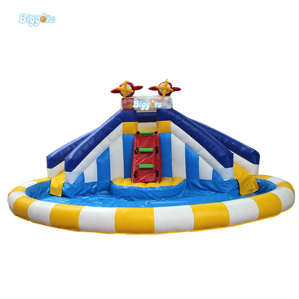 

Inflatable Water Slide WIth Round Pool Funny slide Free Blower Included