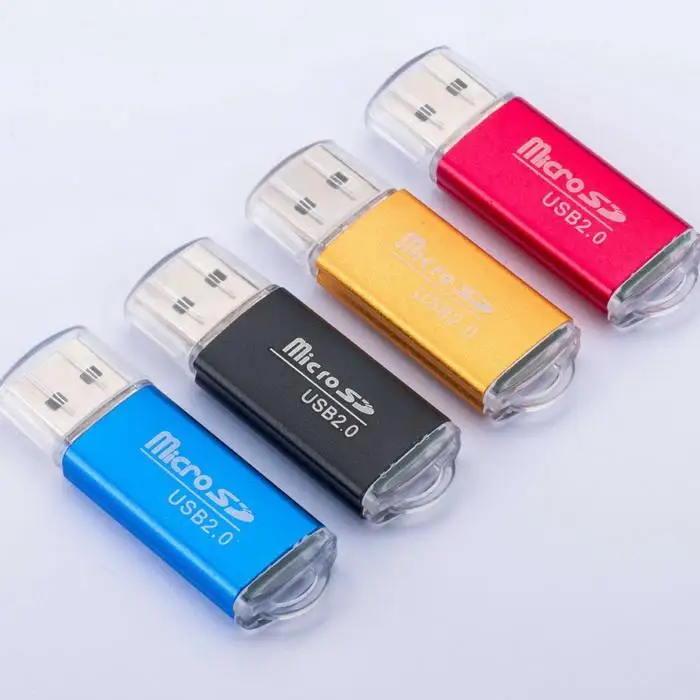 Универсальный высокое Скорость Mini USB 2,0 карты металла Форма в виде ракушки и мода, портативный читатель Micro повседневное SD