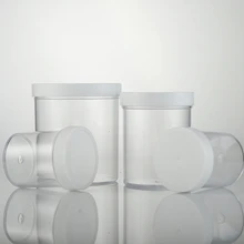 120 г 200 г 400 г 24 шт./лот прозрачная пластиковая банка с белой крышкой, кристальная грязевая пластиковая банка для крема, пластиковый упаковочный контейнер