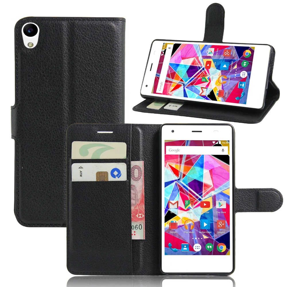 

New Arrivals Flip Leather Case For Archos 55 Diamond Selfie 5.5 inch/50 Cobalt 5 inch /55 Cobalt Plus(5.5") Wallet Shell Cover