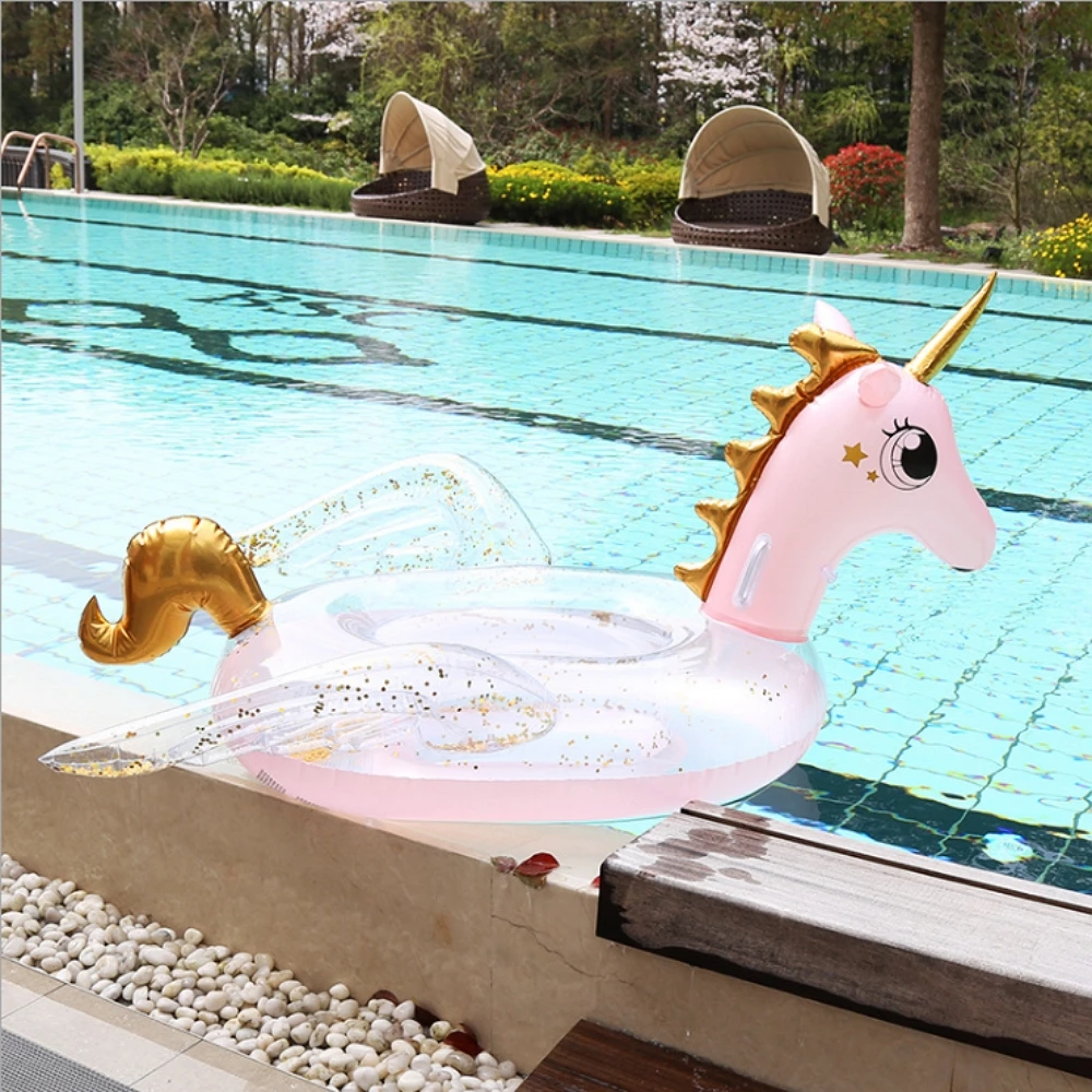 Надувной бассейн для взрослых Pegasus Unicorn, надувной плавательный матрас, гигантский плавающий круг, Буй с единорогом, водяные игрушки