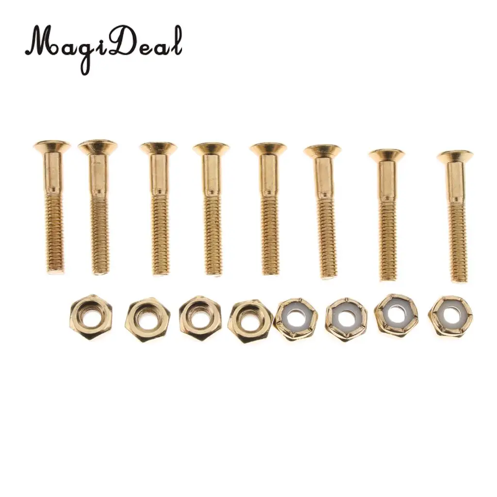 MagiDeal Skateboard Longboard Mounting Hardware Accessories 8pcs Screw