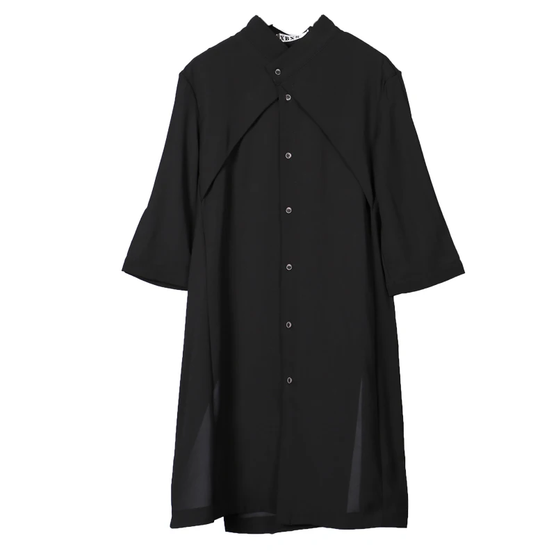 XS-6XL новая мужская одежда стилист волос GD модная средняя и длинная рубашка сценическое представление плюс размер костюмы