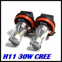 2 шт. H11 Светодиодный светильник высокой мощности 30 Вт 6 светодиодный чистый белый противотуманный фонарь для вождения автомобиля лампа h7 h16 H11 30 Вт противотуманный фонарь автомобильный светильник источник